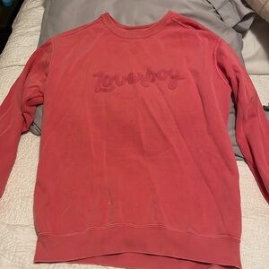 loverboy sweatshirt in coral
